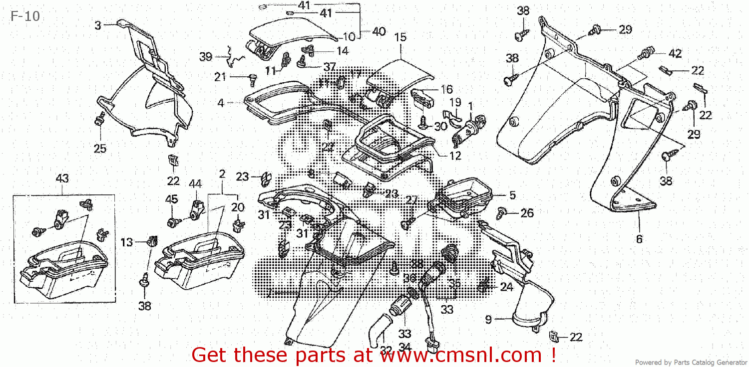Honda COVER,L FR AIR 64406MCT010 Honda COVER,L FR AIR 64406MCT010