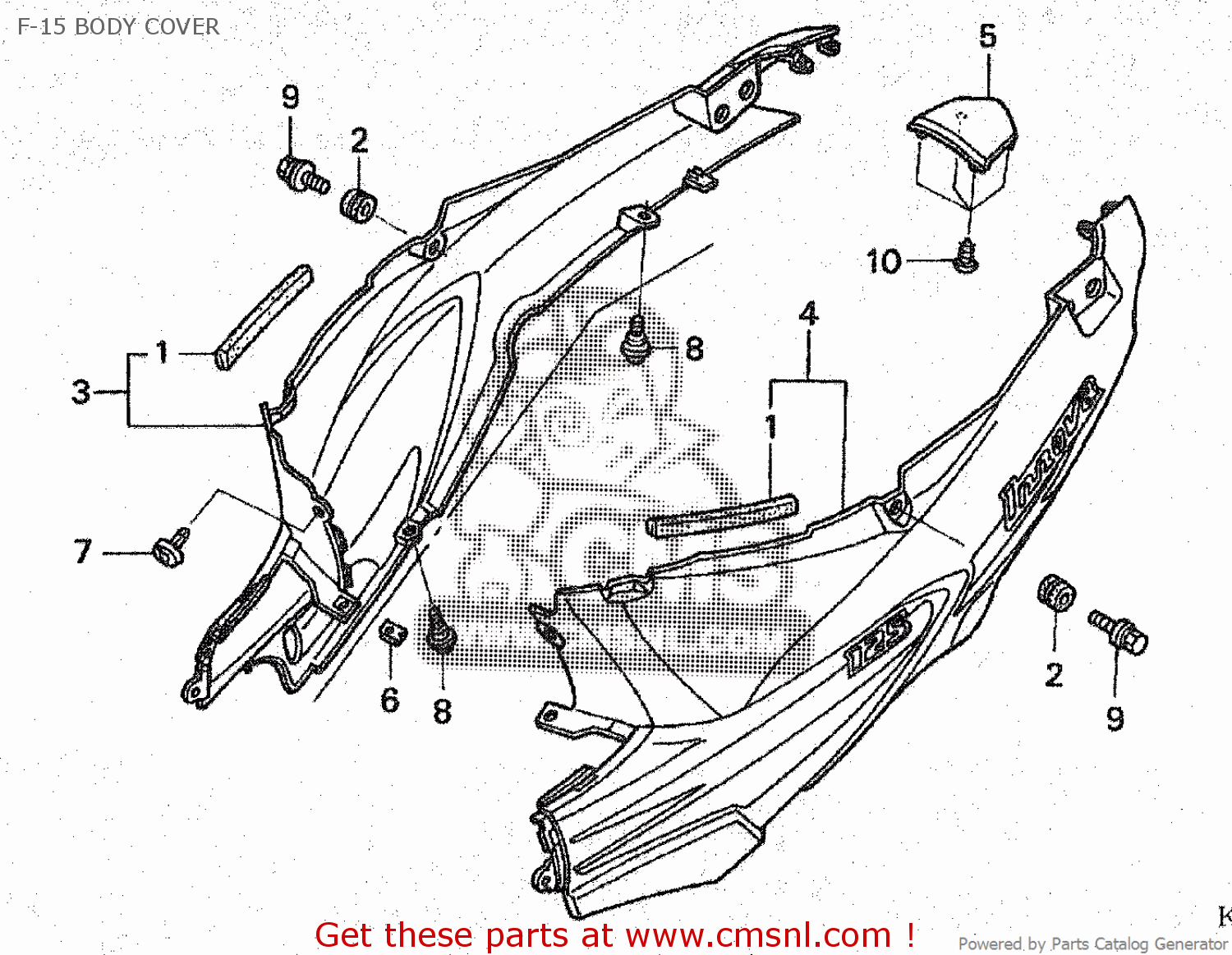 Honda COVER,TAIL *R263* 83510KPH900ZE Honda COVER,TAIL *R263* 83510KPH900ZE
