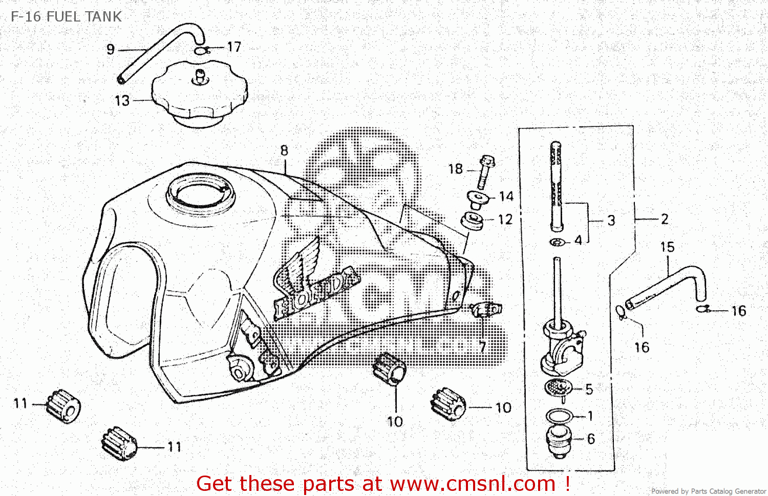 17521HF5940 Tube, Fuel Cap Breather Honda buy the 17521HF5940 at CMSNL