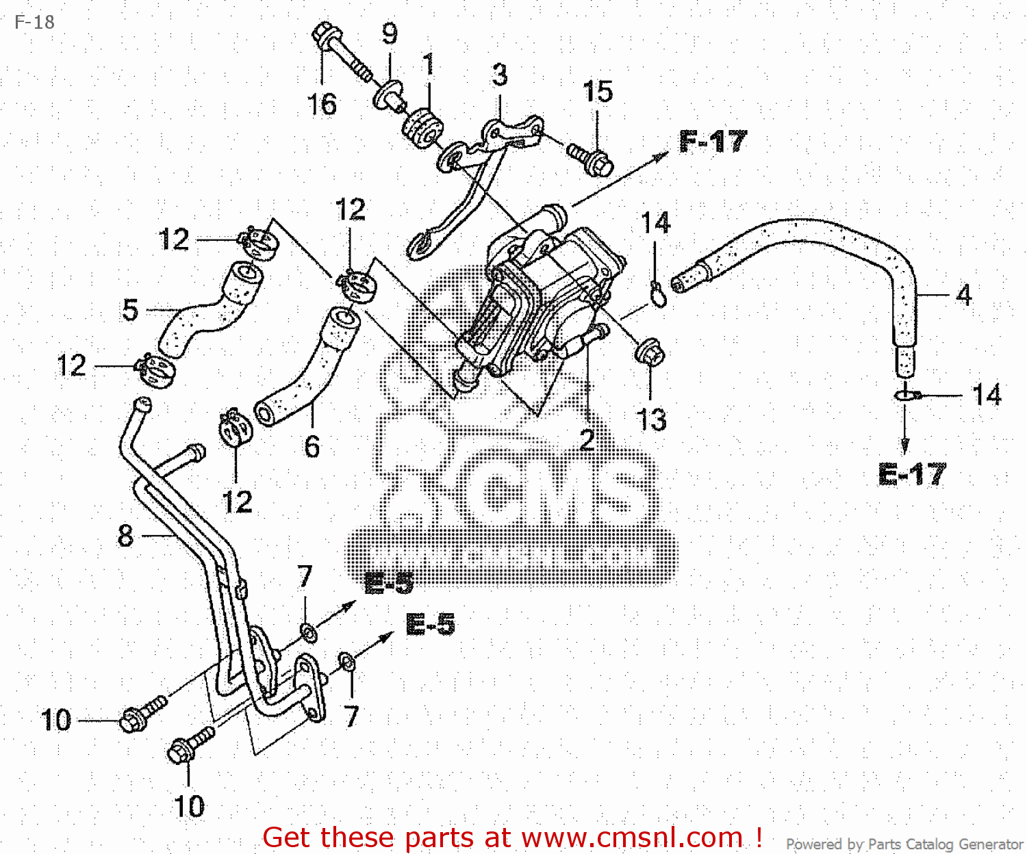 HOSE B,ASV (JDM) for XR400 2005 (5) JAPAN ND08-100 - order at CMSNL