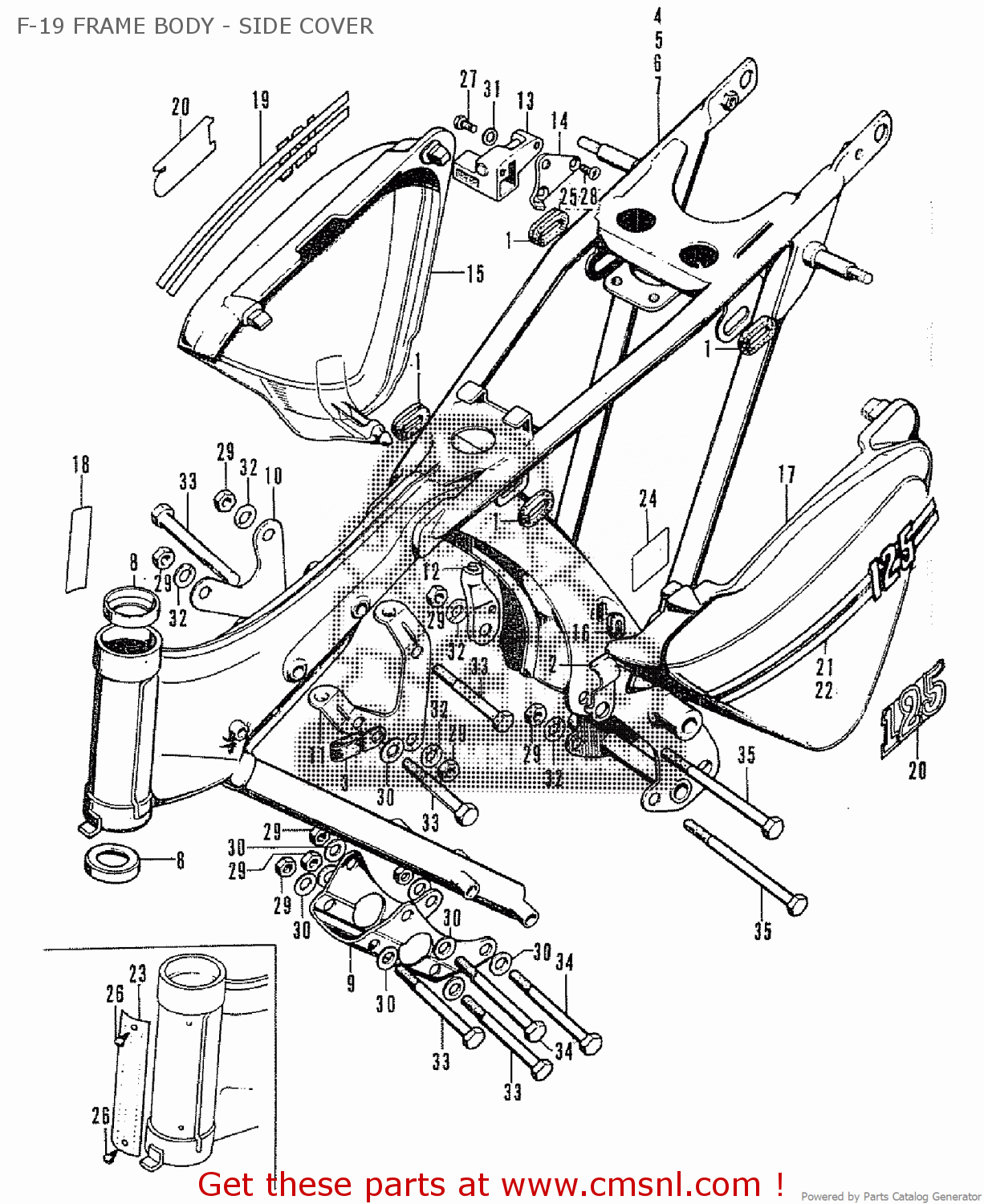 50100324622CM: Body,frame Honda - buy the 50100-324-622CM at CMSNL