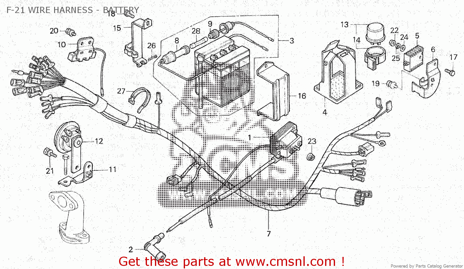 32100GB0930: Harness, Wire Honda - buy the 32100-GB0-930 at CMSNL