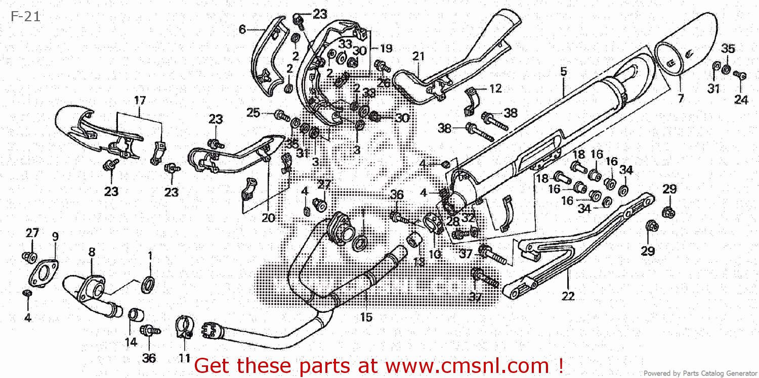 Honda TAIL PIECE 18316MCH000 Honda TAIL PIECE 18316MCH000