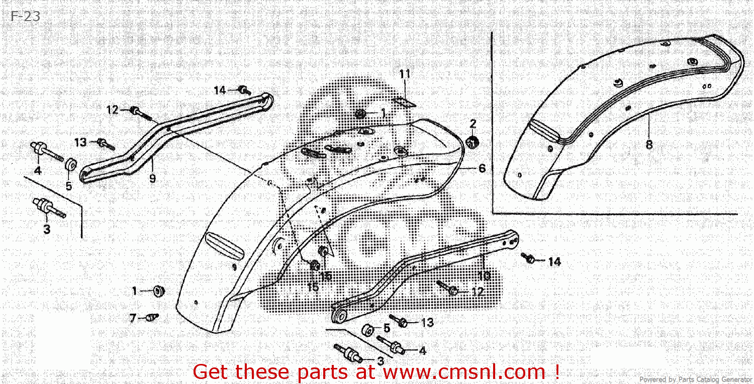 80100KR3600ZH: Fender Com*pb250* Honda - buy the 80100-KR3-600ZH at CMSNL