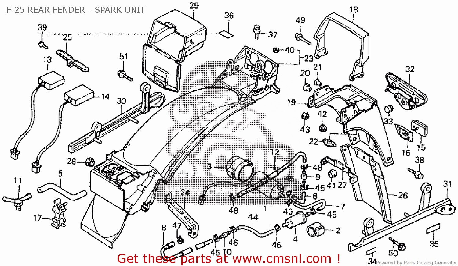 Honda FENDER B,REAR 80105MF2000 Honda FENDER B,REAR 80105MF2000