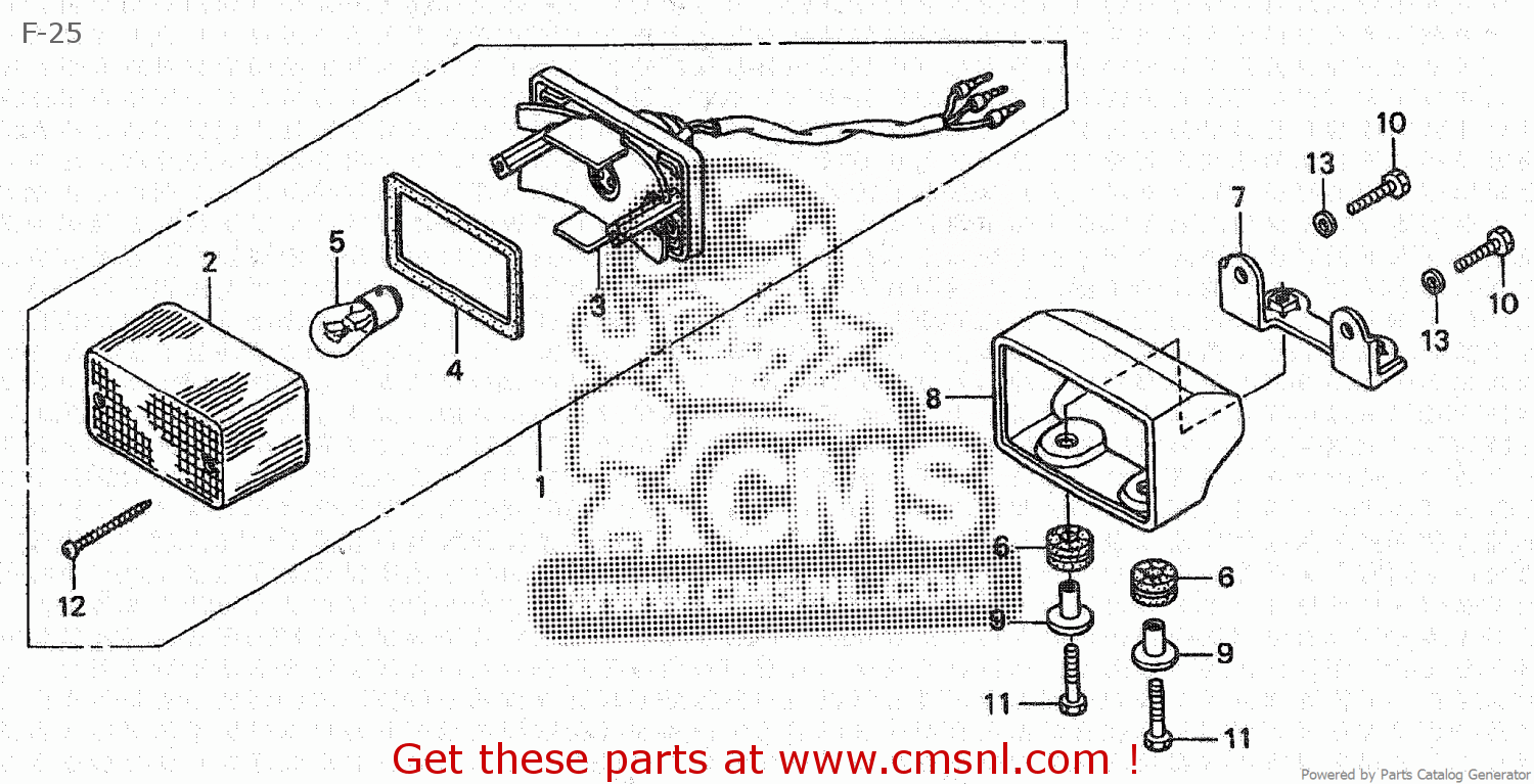 80350MCL000 Cover,tail Light Honda buy the 80350MCL000 at CMSNL