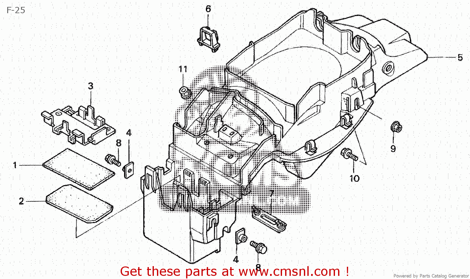 HONDA　CB450DX 外装 Honda Honda CB450DX 1988-1993 BRASIL parts lists and schematics