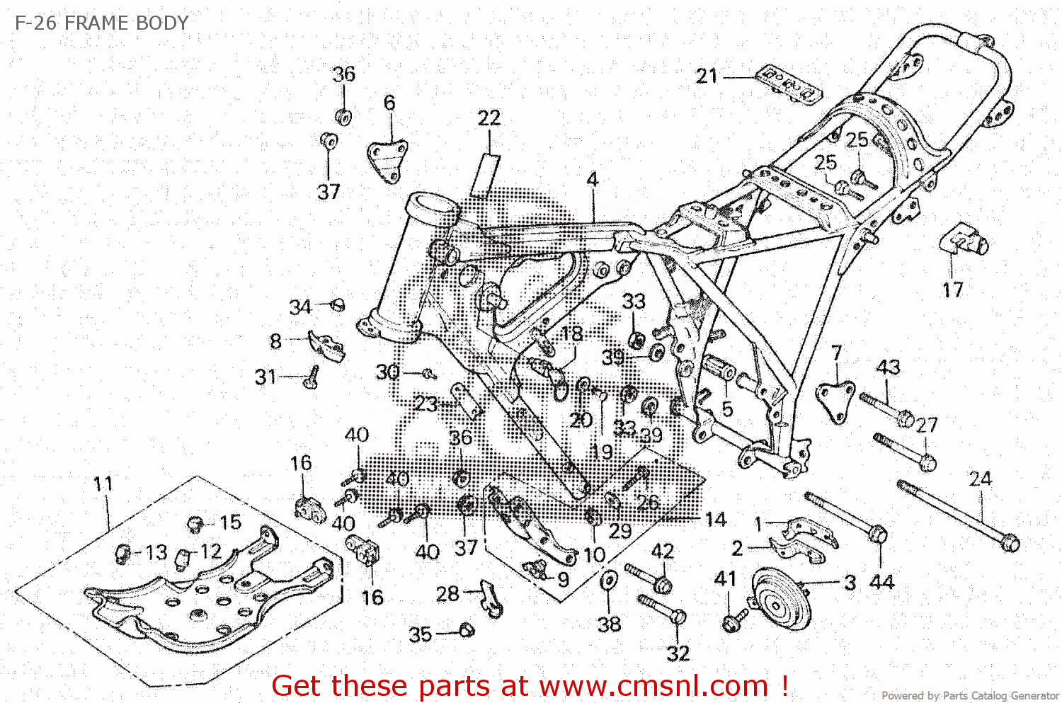 Honda BODY,FRAME *NH-1* 50100435610ZA Honda BODY,FRAME *NH-1* 50100435610ZA