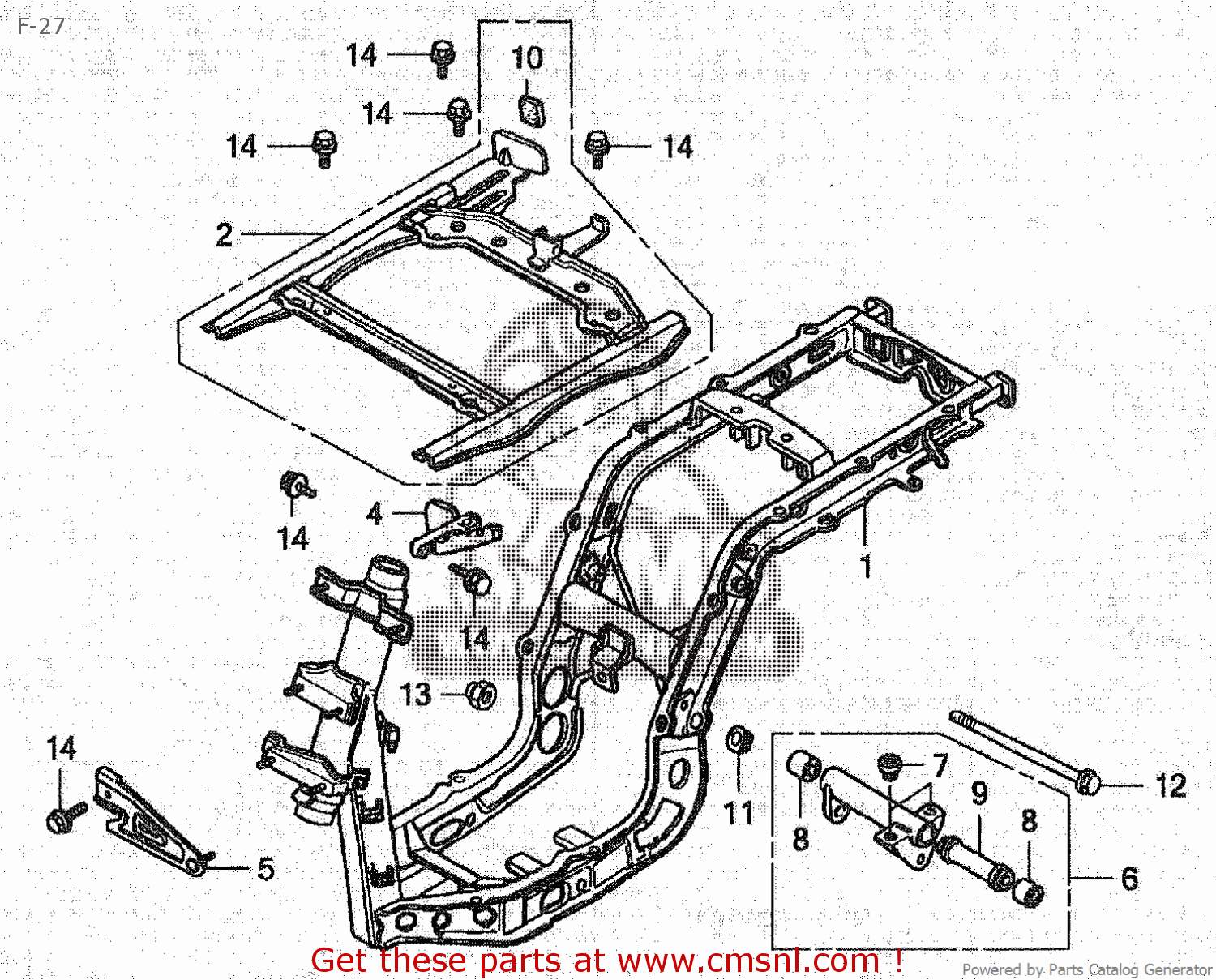 50100GG2J10 Frame Body Comp Honda buy the 50100GG2J10 at CMSNL
