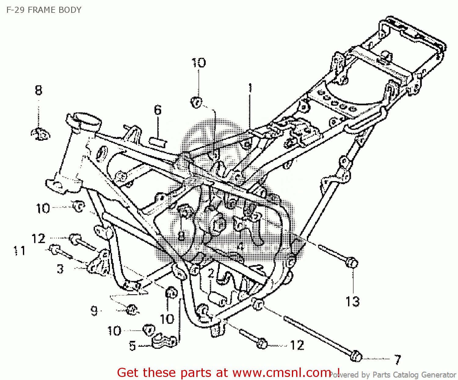 BODY,FRAM*NH-134M for MVX250F 1983 (D) - order at CMSNL