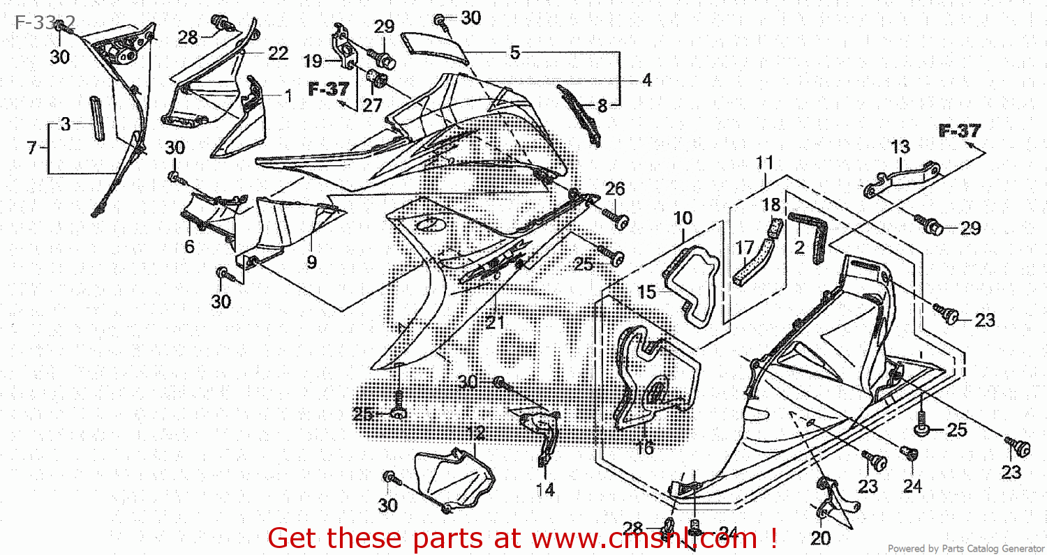Honda RUBBER,PROTECTOR 64327MFJD00 Honda RUBBER,PROTECTOR 64327MFJD00