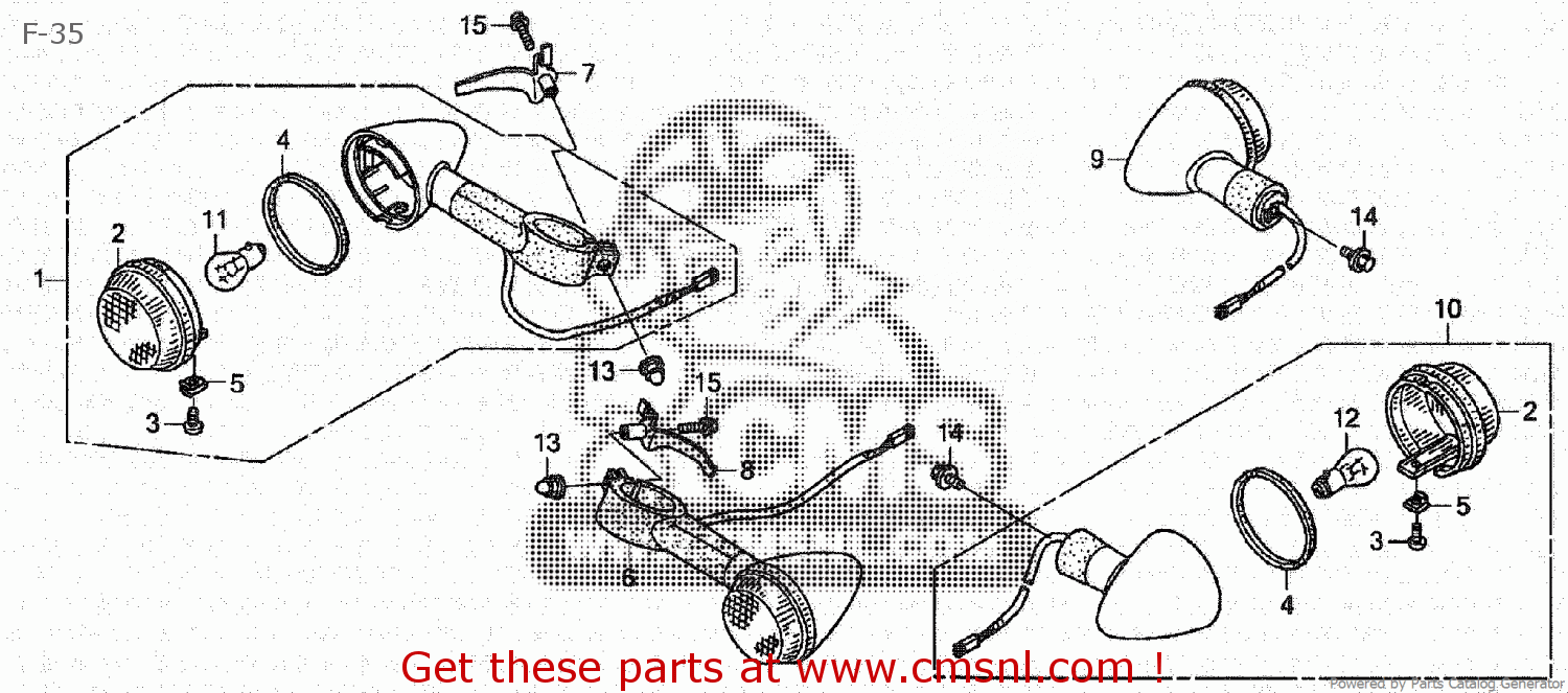Honda WINKER ASSY R FR 33400MFWA01 Honda WINKER ASSY R FR 33400MFWA01