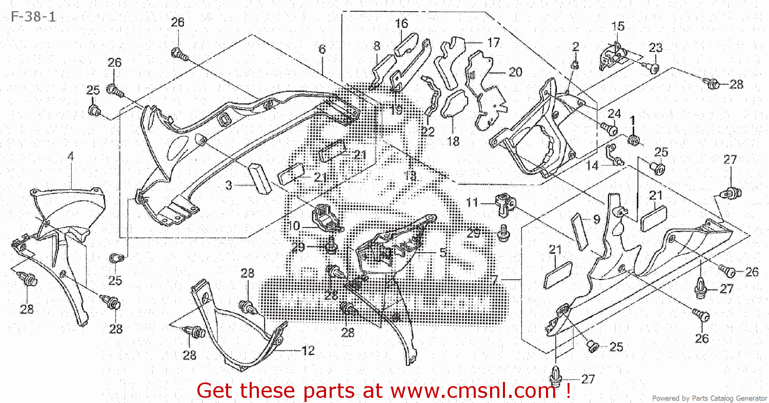 Honda MAT D,L RR UNDERC (JDM) 64614MELJ20 Honda MAT D,L RR UNDERC (JDM) 64614MELJ20