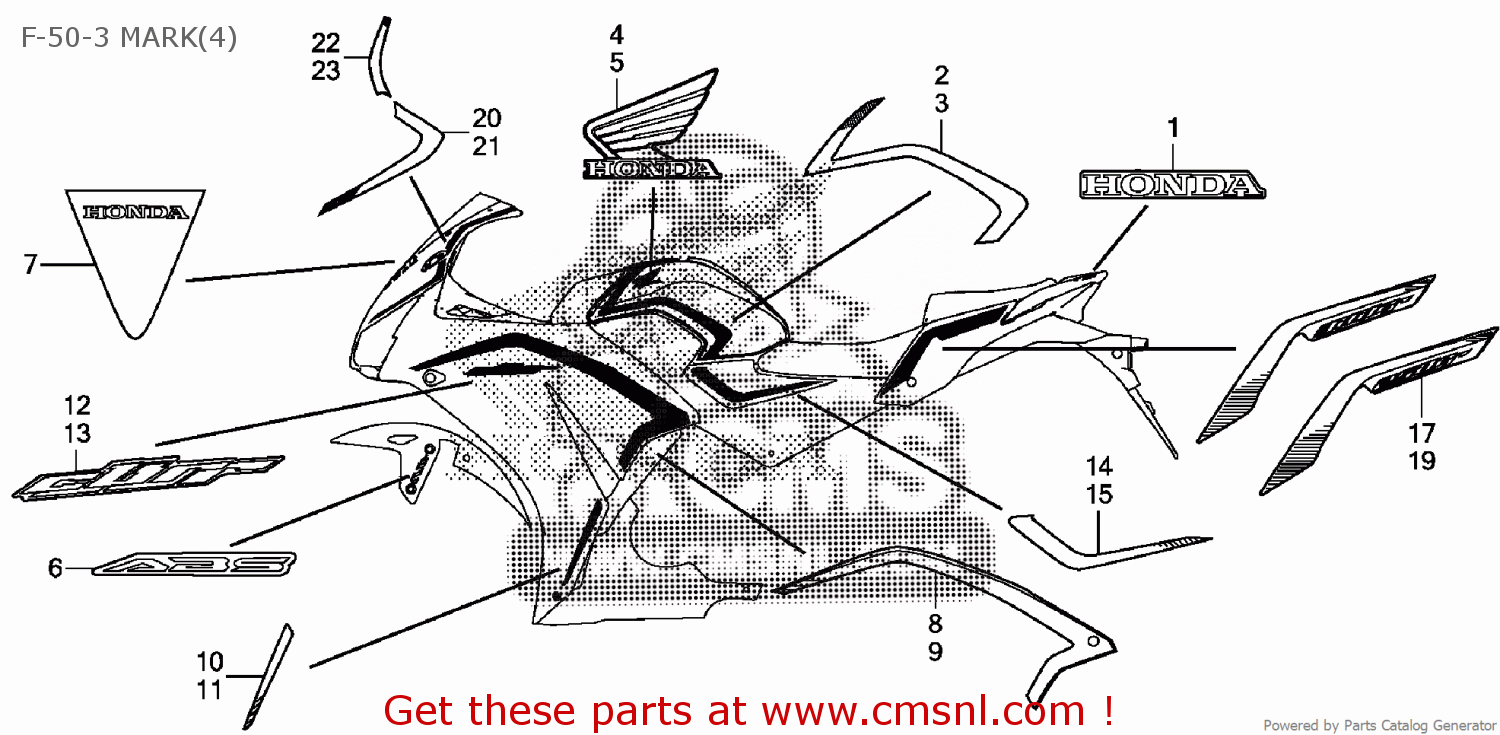 Honda STRIPE,L S*TYPE1* 86832K33A30ZA Honda STRIPE,L S*TYPE1* 86832K33A30ZA