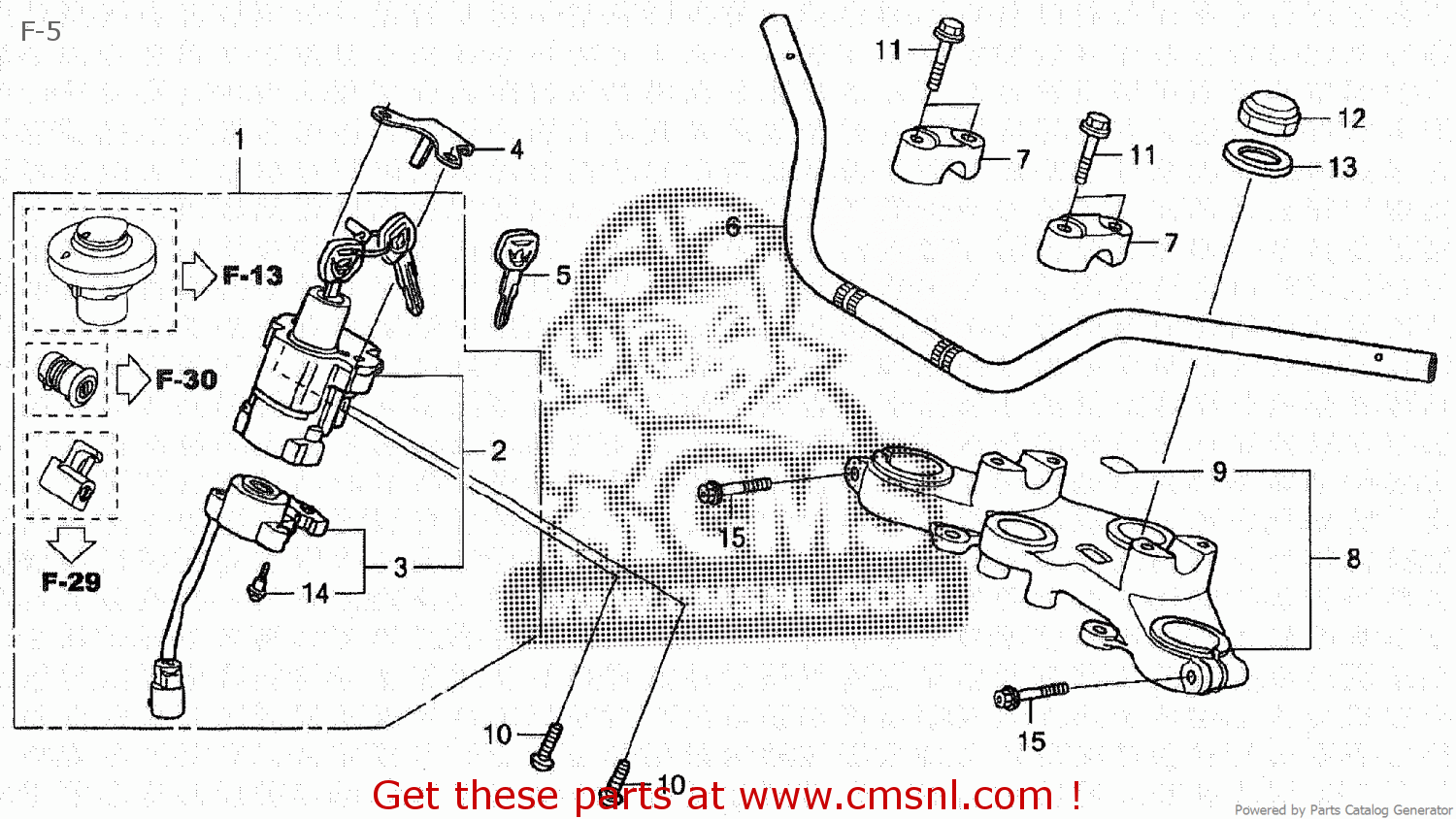 53100KWL000: Pipe Strg.handle Honda - buy the 53100-KWL-000 at CMSNL