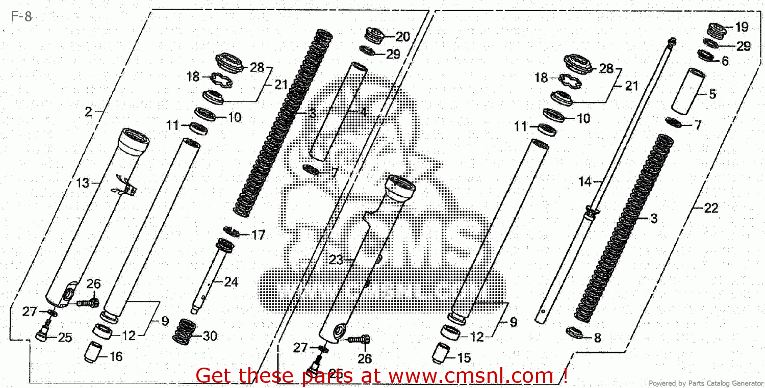 Honda PIPE COMP,FR FORK 51410MFR671