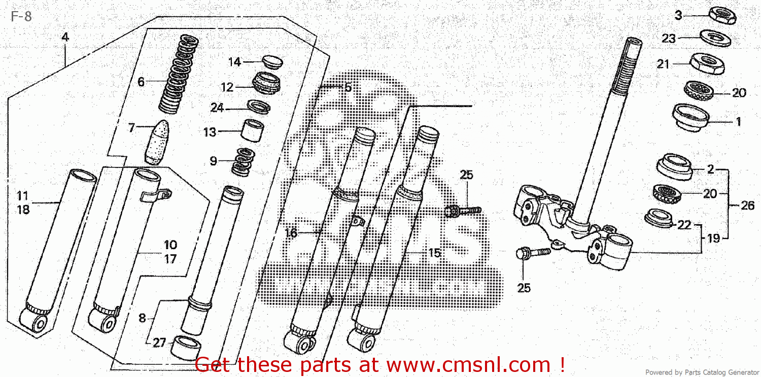 Honda FORK ASSY., L. FR. ( 51500GCH003 Honda FORK ASSY., L. FR. ( 51500GCH003
