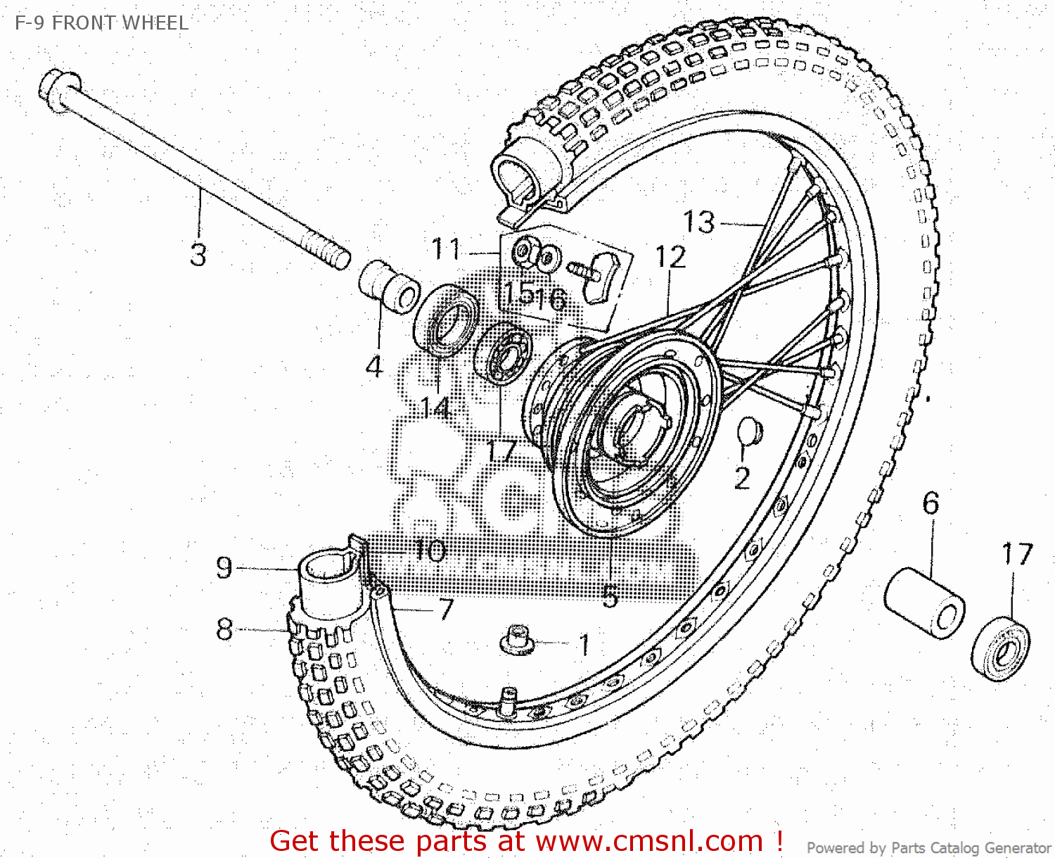 Honda HUB.FRONT WHEEL 44601GC4701 Honda HUB.FRONT WHEEL 44601GC4701