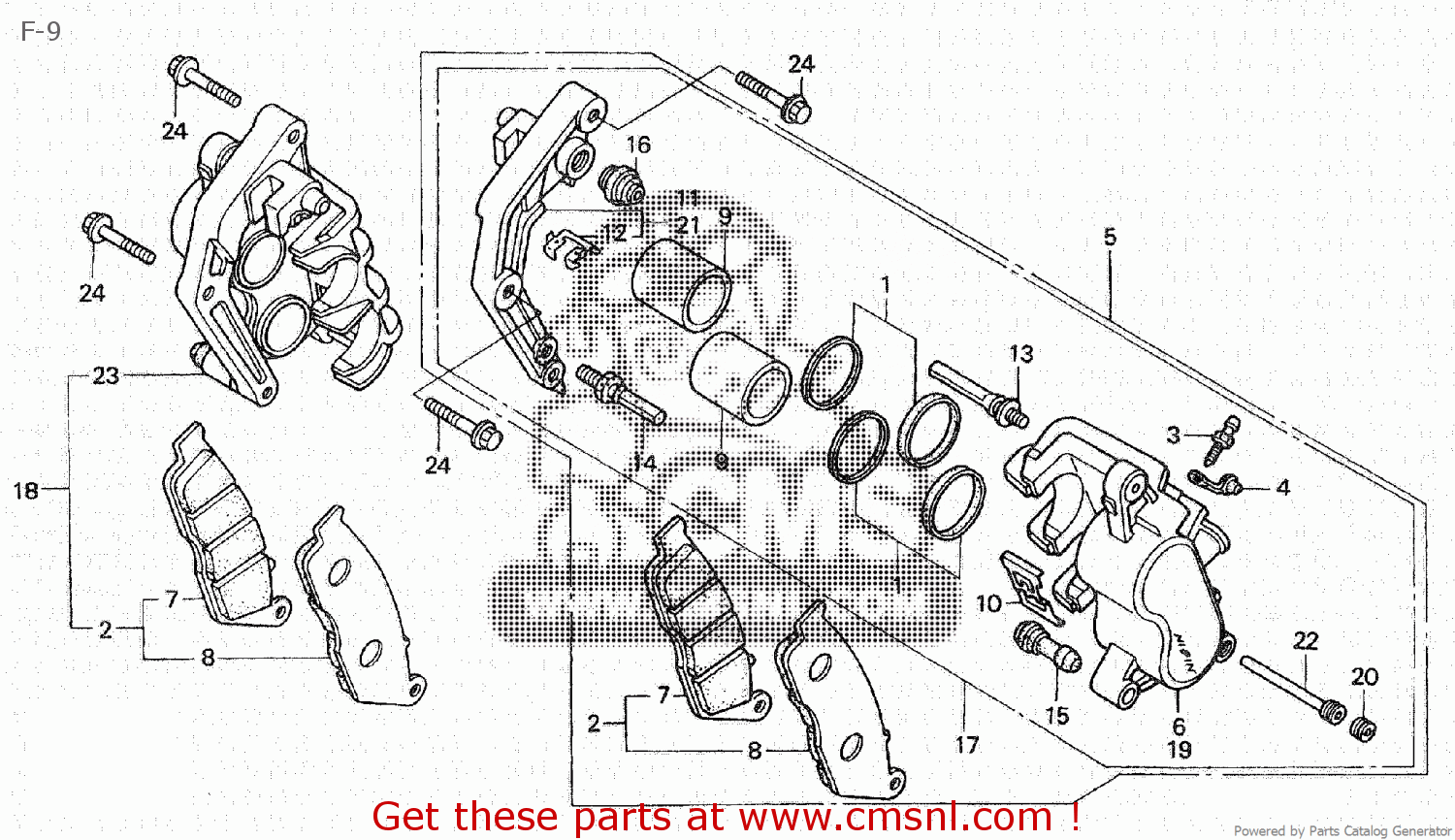 Honda PAD COMP B,FR. 45106KAZ004