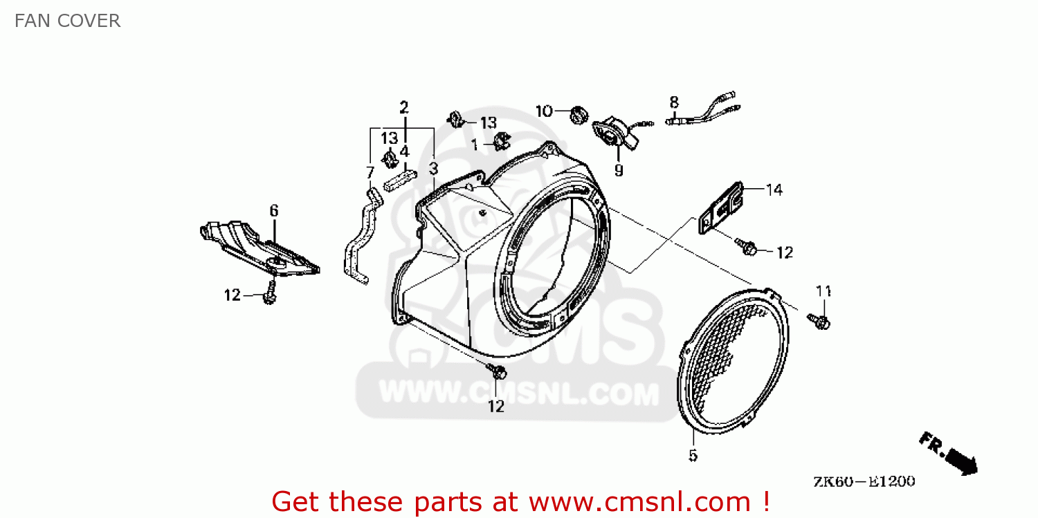 Honda COVER COMP,*R280* 19610ZE3W01ZF Honda COVER COMP,*R280* 19610ZE3W01ZF
