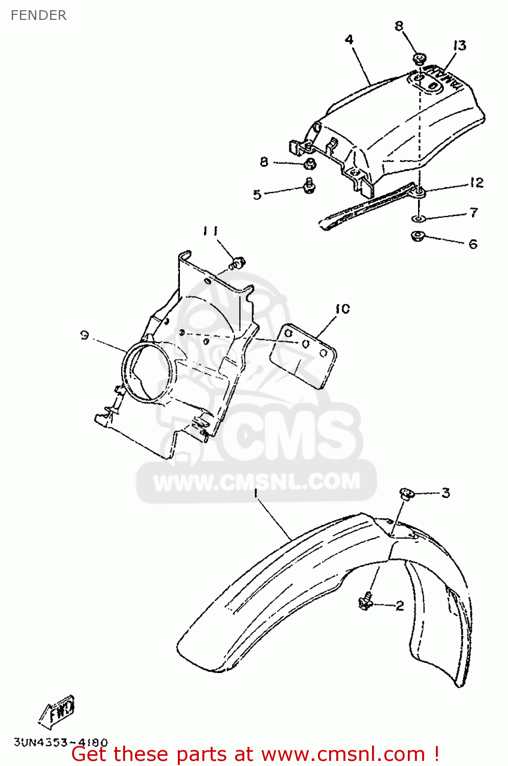 3UN2151120: Fender, Front Yamaha - buy the 3UN-21511-20-00 at CMSNL