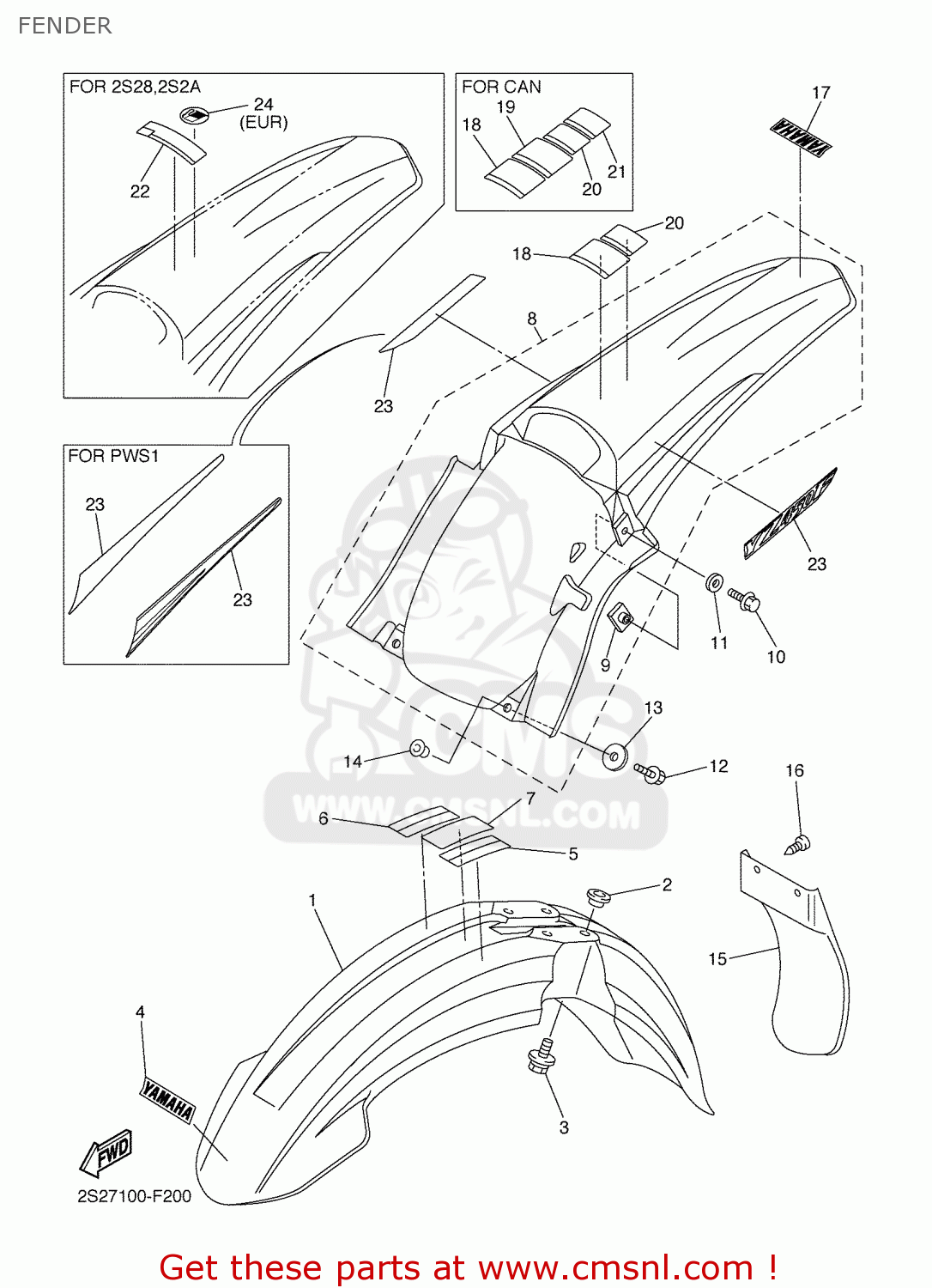 5XC2153E10: Emblem, Yamaha Yamaha - buy the 5XC-2153E-10-00 at CMSNL