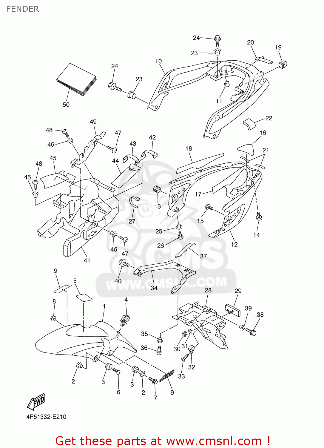 5S328199G0: Om Fz6-na '07 Yamaha - buy the 5S3-28199-G0 at CMSNL