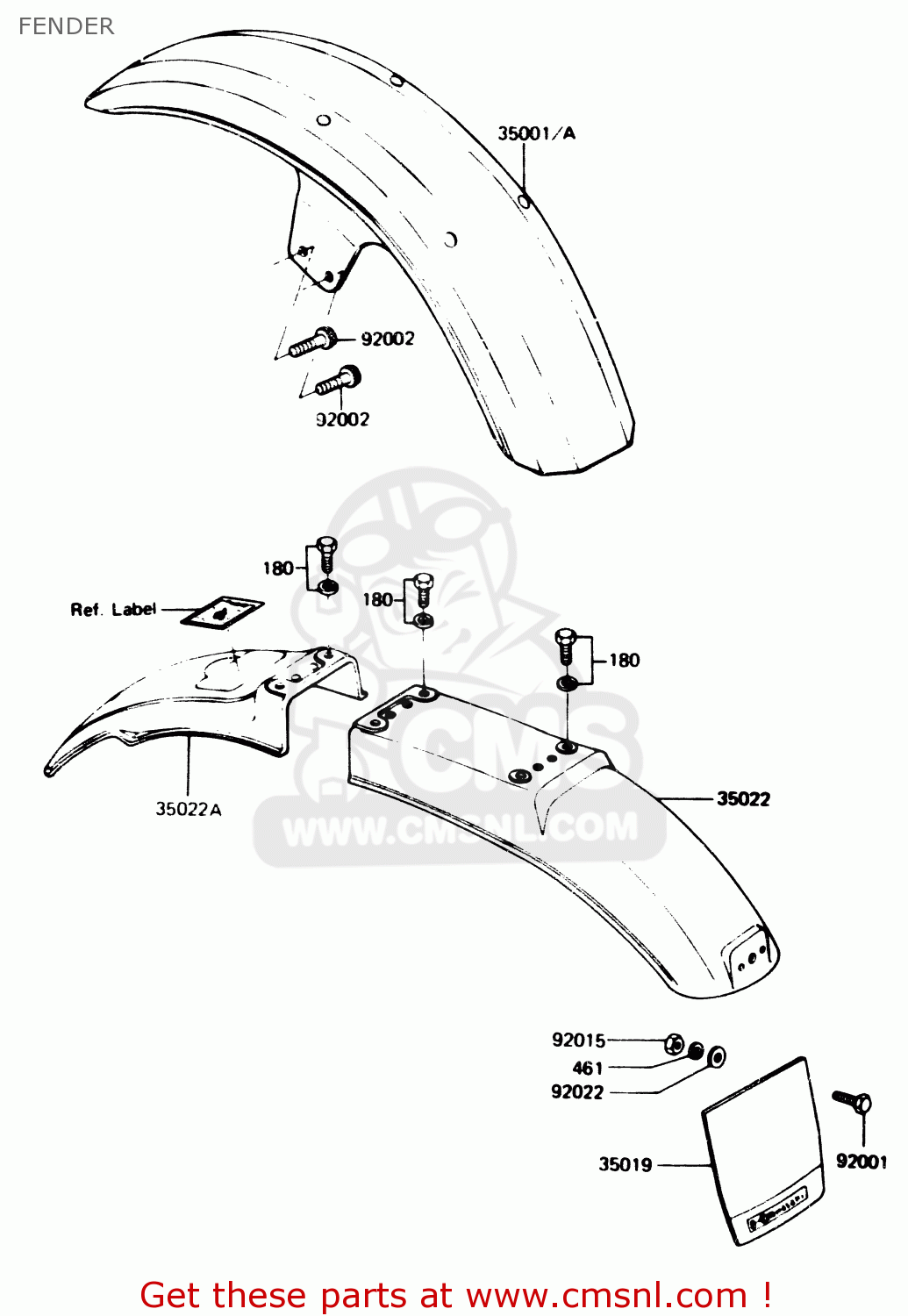 3502210706Z: Fender-comp-rear,rr Kawasaki - buy the 35022-1070-6Z at CMSNL