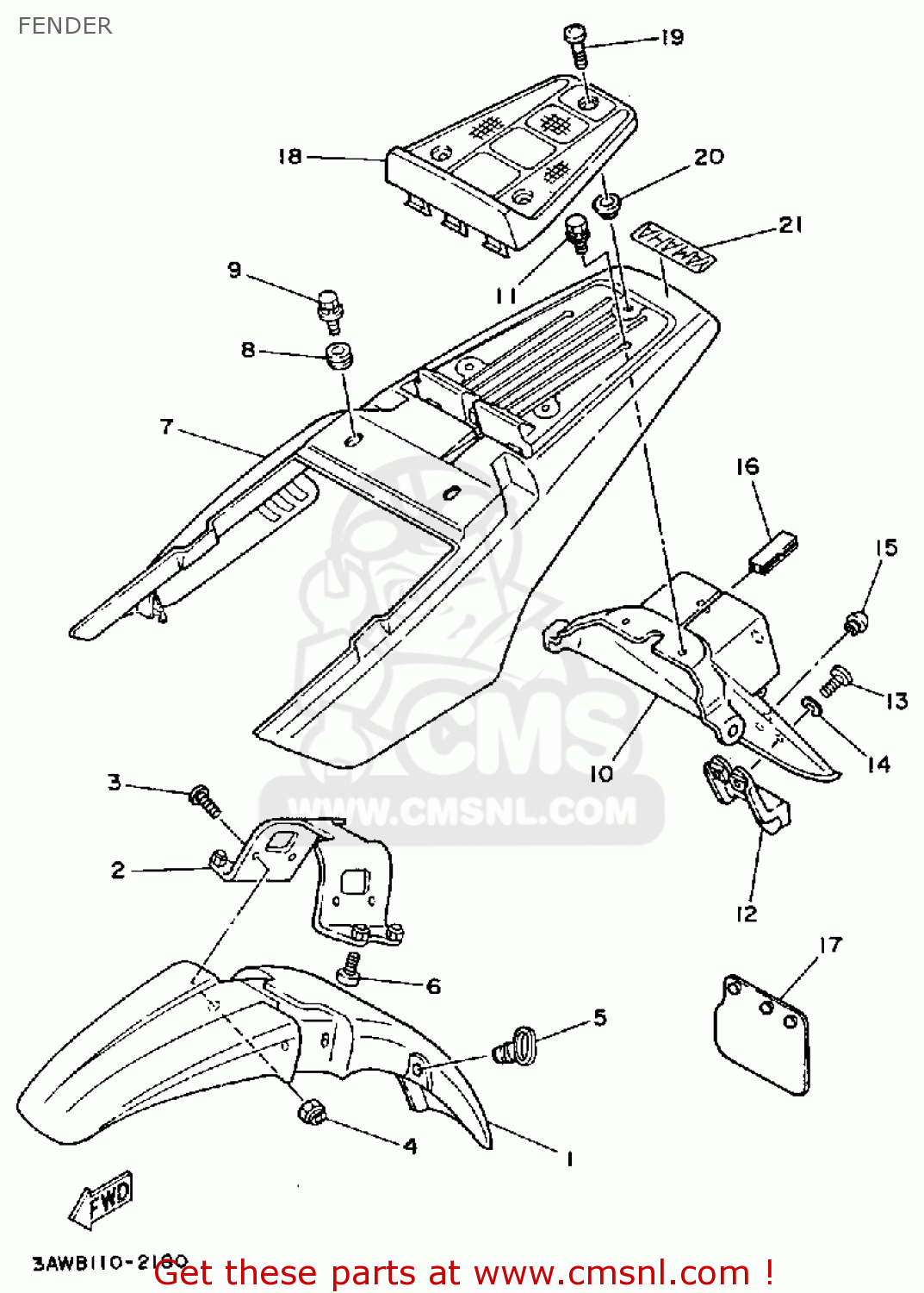 3AW2151130: Fender, Front Yamaha - buy the 3AW-21511-30 at CMSNL