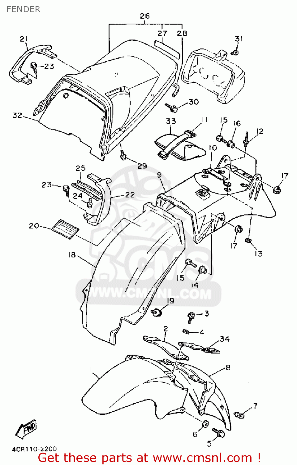 3YA2168200: Stay, Plate Yamaha - buy the 3YA-21682-00-00 at CMSNL