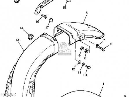 15R216100093: Rear Fender Comp. Yamaha - buy the 15R-21610-00-93 at CMSNL