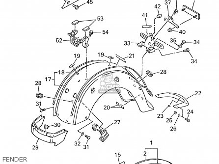 4YEY2161402X: Rear Fender Comp Bcr/cmr (ofw) - Color Info (bcr:bright ...