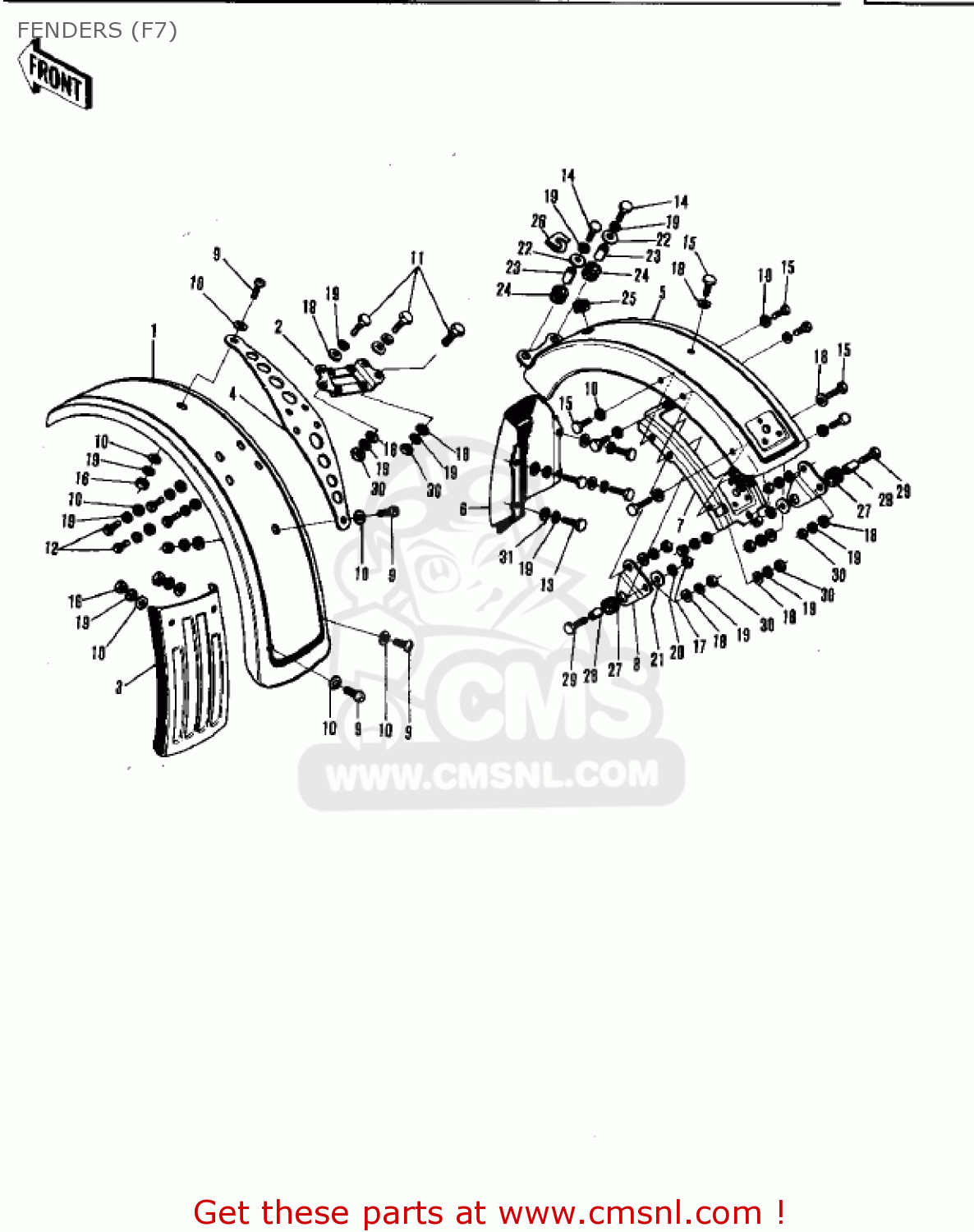 56027015: Front Fender Emblem Kawasaki - buy the 56027-015 at CMSNL