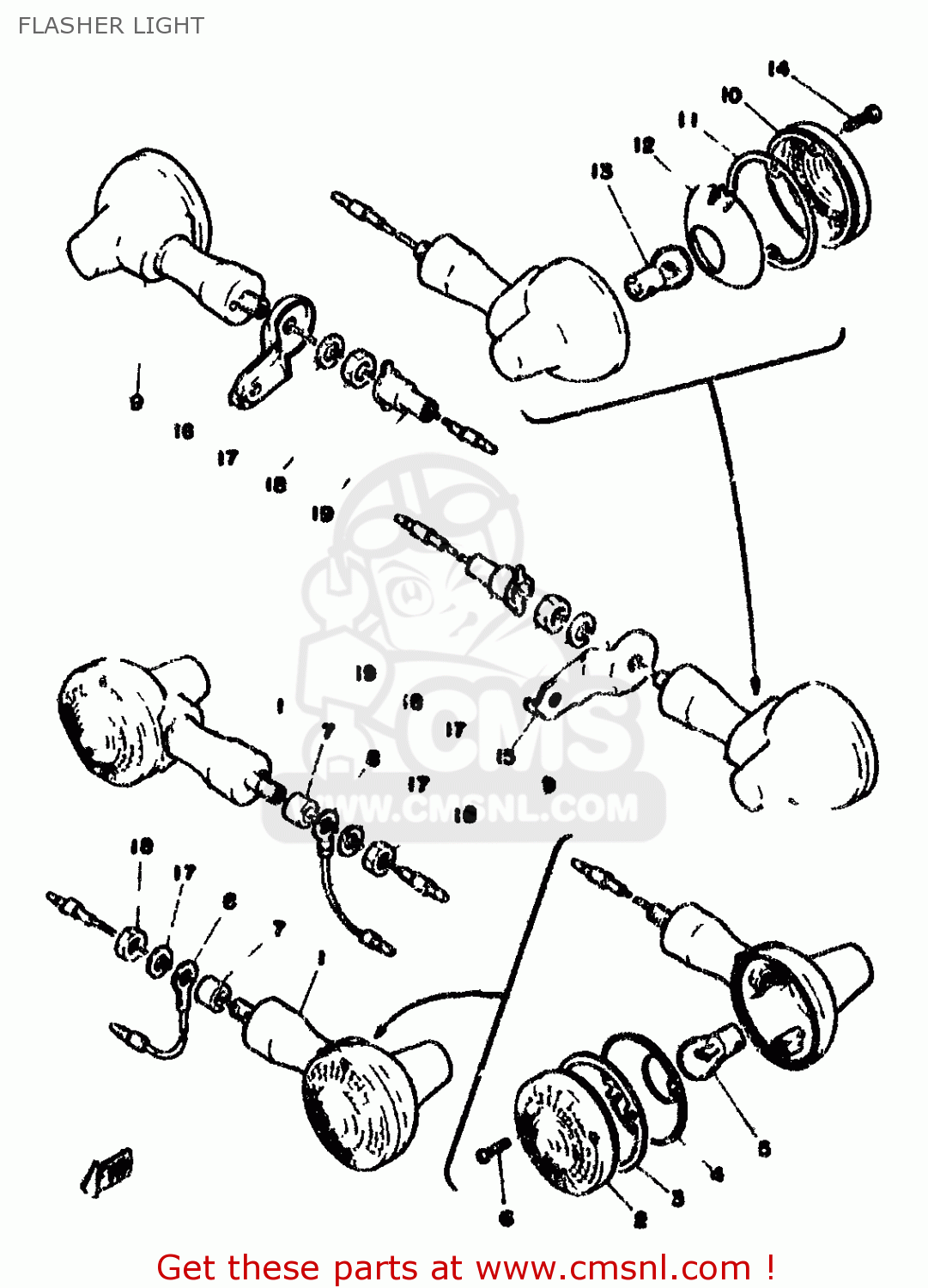 1R68333050 Rear Flasher Lamp Assy Yamaha buy the 1R68333050 at CMSNL