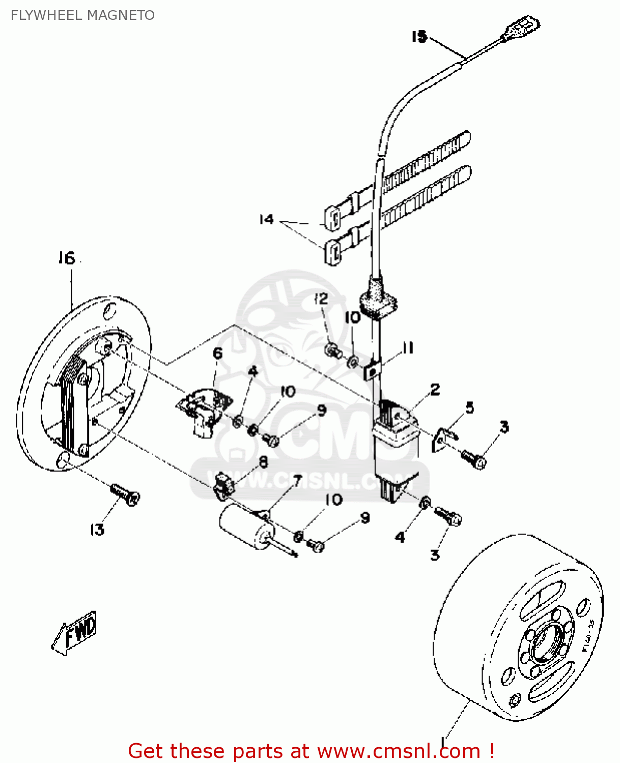 4278130011 Flywheel Assembly 008772 (mx125a) M4012a Yamaha