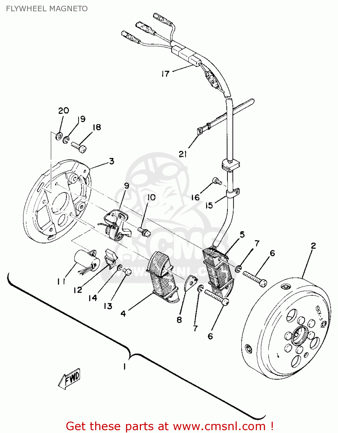 4938130011 Flywheel Assembly Yamaha buy the 4938130011 at