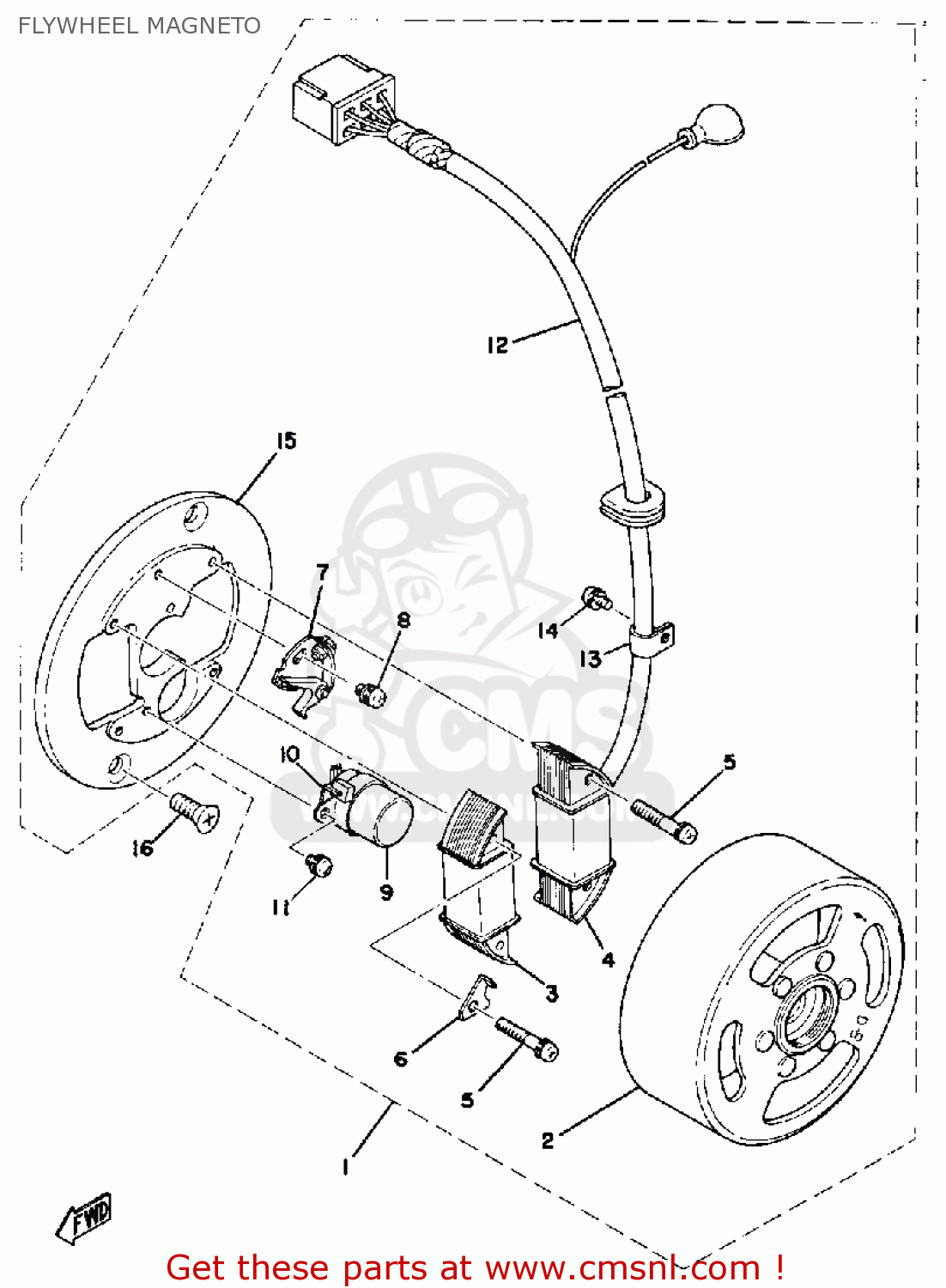 5948130020: Flywheel Magneto Assy Yamaha - buy the 594-81300-20 at CMSNL