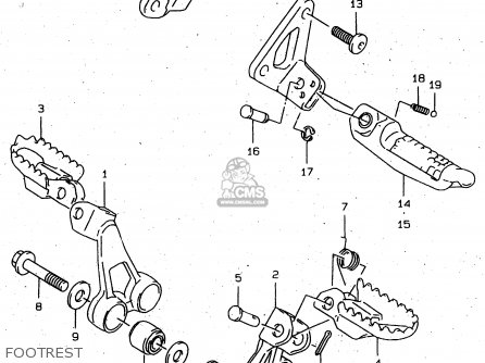 (43560-03B00-019) FOOTREST,FRONT,LEFT (43560-03B00-019) FOOTREST,FRONT,LEFT