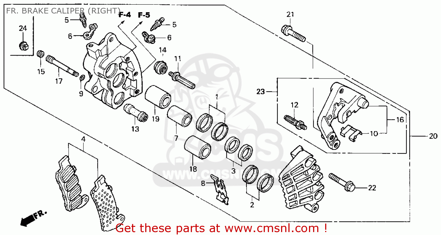 45250MAT006: Caliper Sub Assy, Honda - buy the 45250-MAT-006 at CMSNL