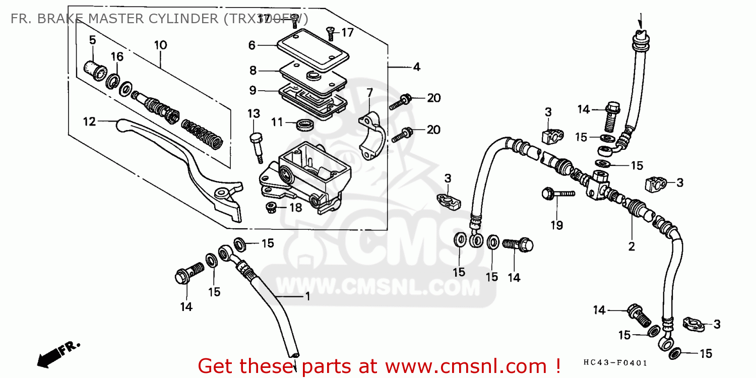 45127HC5771: Hose B,fr.brake Honda - buy the 45127-HC5-771 at CMSNL