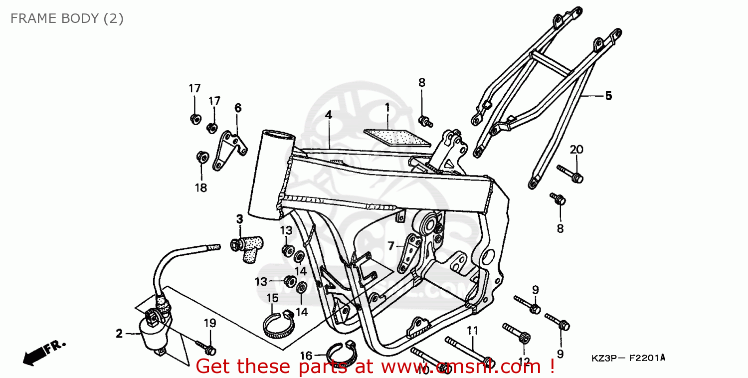 50100KZ3J10 Frame Body Comp Honda buy the 50100KZ3J10 at CMSNL