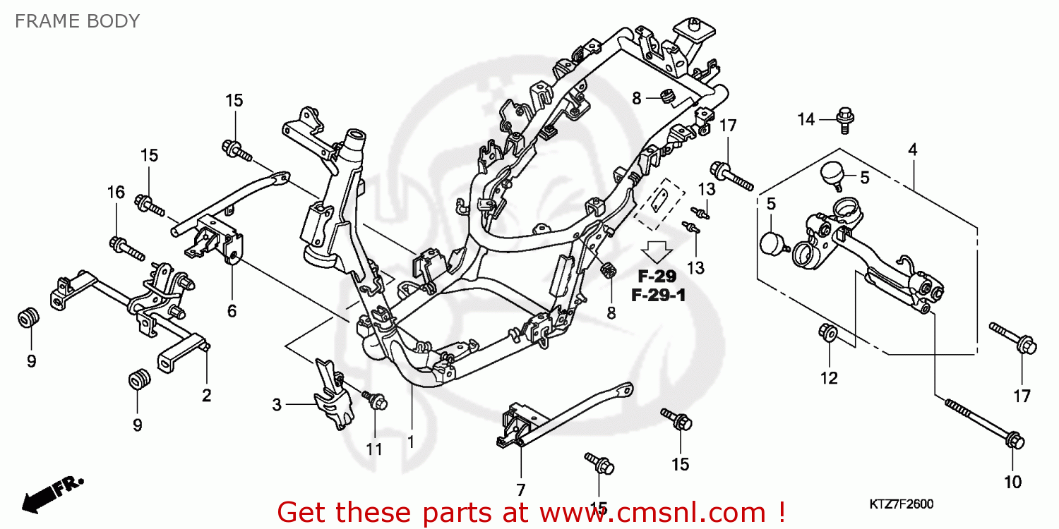 50100KTZD00 Frame Body Comp Honda buy the 50100KTZD00 at CMSNL