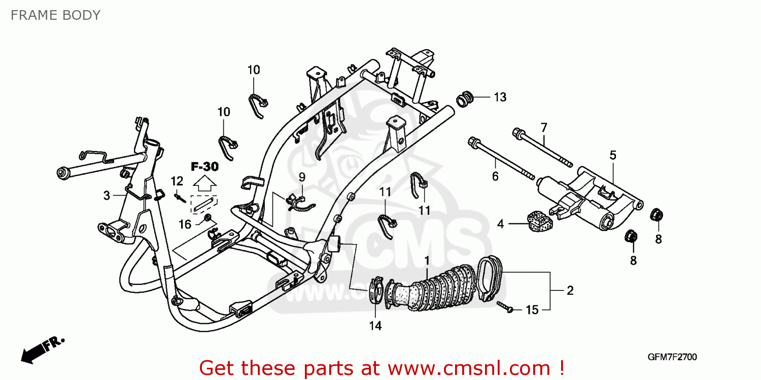 50100GFMJ10 Frame Body Comp Honda buy the 50100GFMJ10 at CMSNL