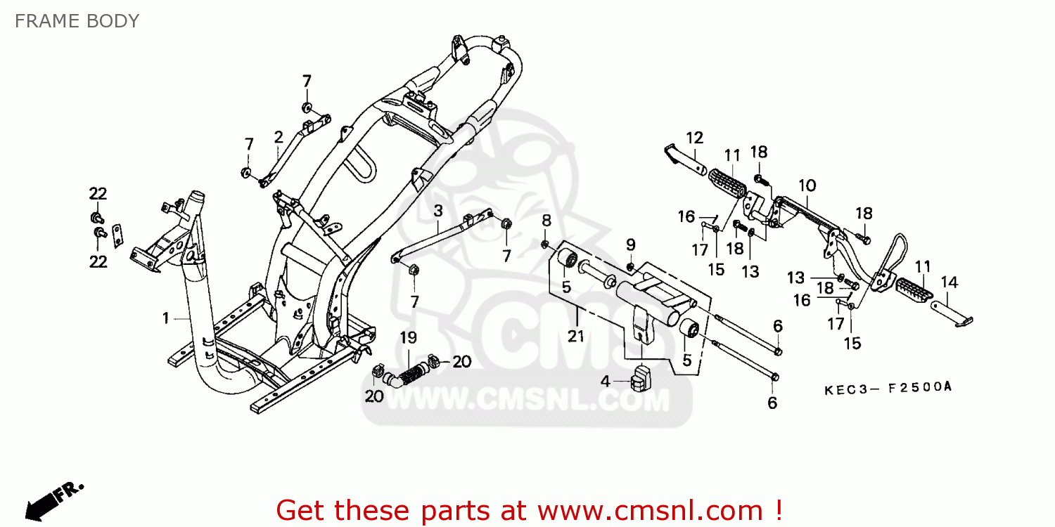 50100KEC830 Frame Body Comp Honda buy the 50100KEC830 at CMSNL