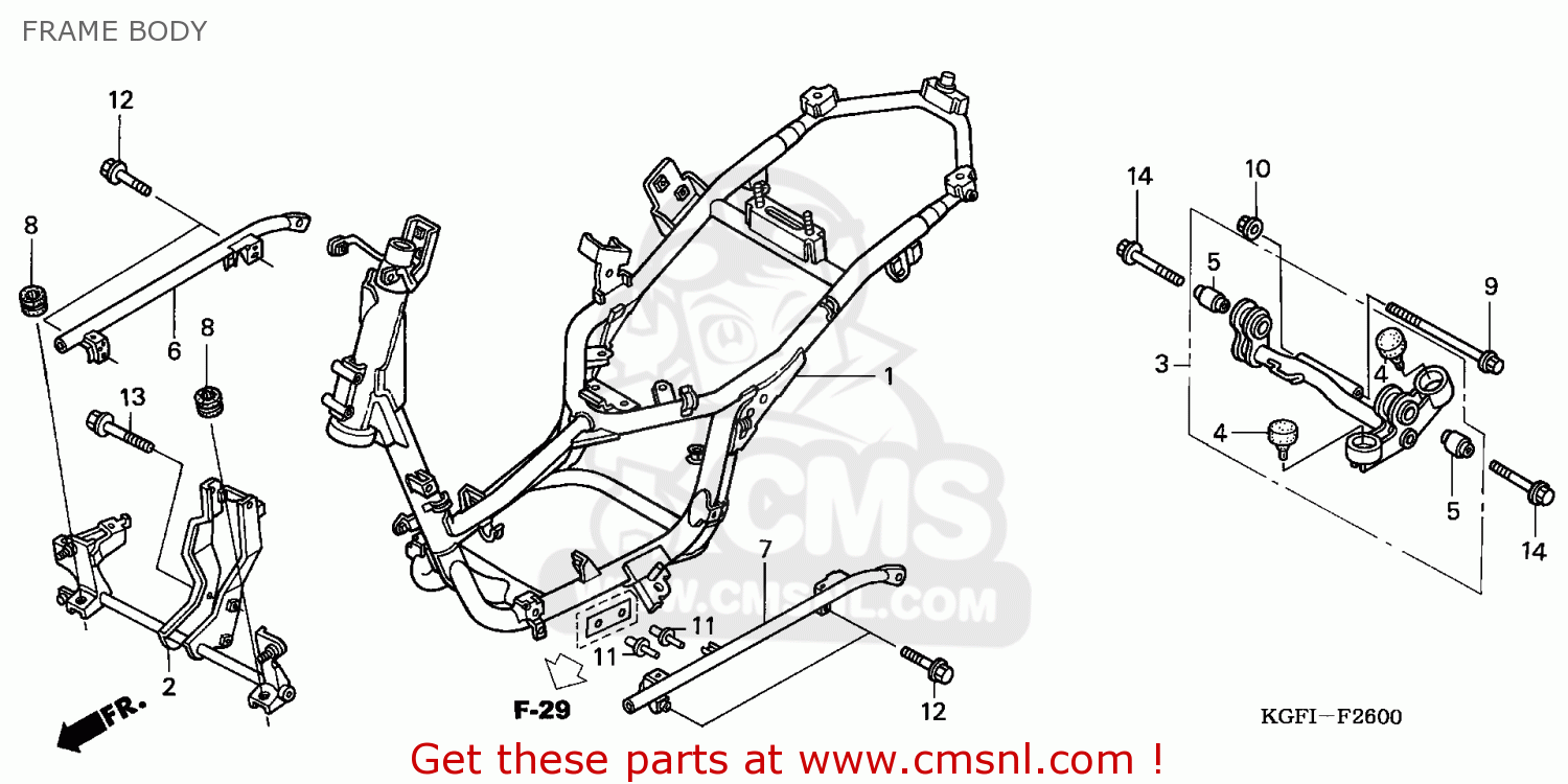 FRAME BODY COMP for NES125 2006 (6) ENGLAND order at CMSNL