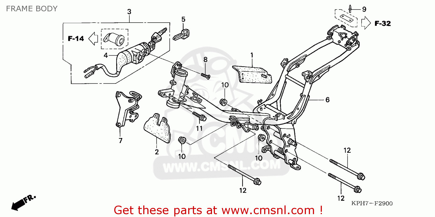 FRAME BODY COMP for ANF125 INNOVA 2005 (5) FRANCE order at CMSNL