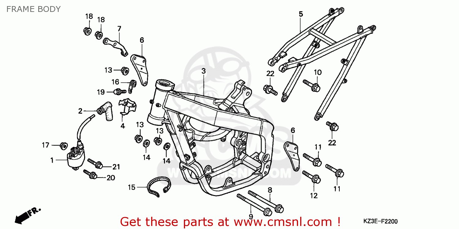 50100KZ3J30 Frame Body Comp Honda buy the 50100KZ3J30 at CMSNL