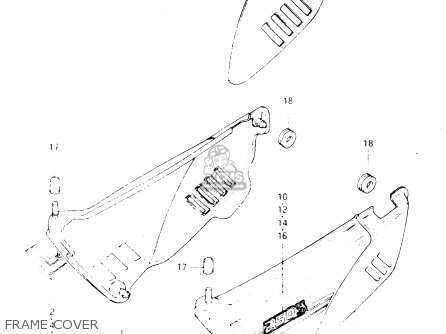 COVER, FRAME RH (BLUE) for DR250S 1983 (D) - order at CMSNL