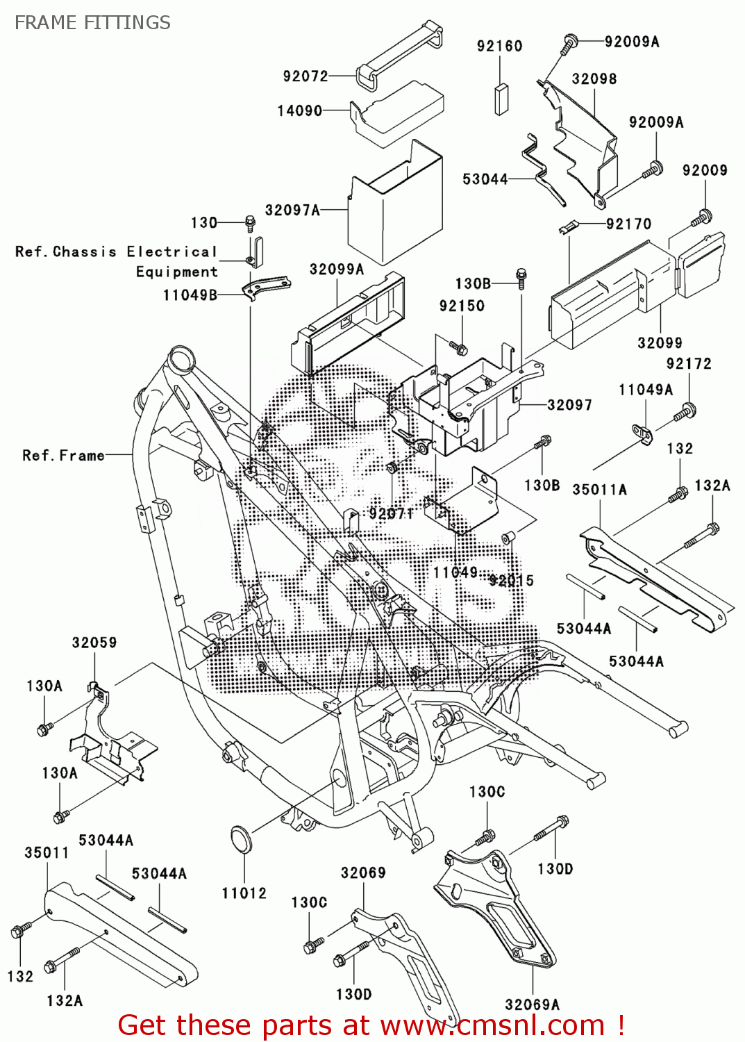 Kawasaki BRACKET,IGNITER 110491576 Kawasaki BRACKET,IGNITER 110491576