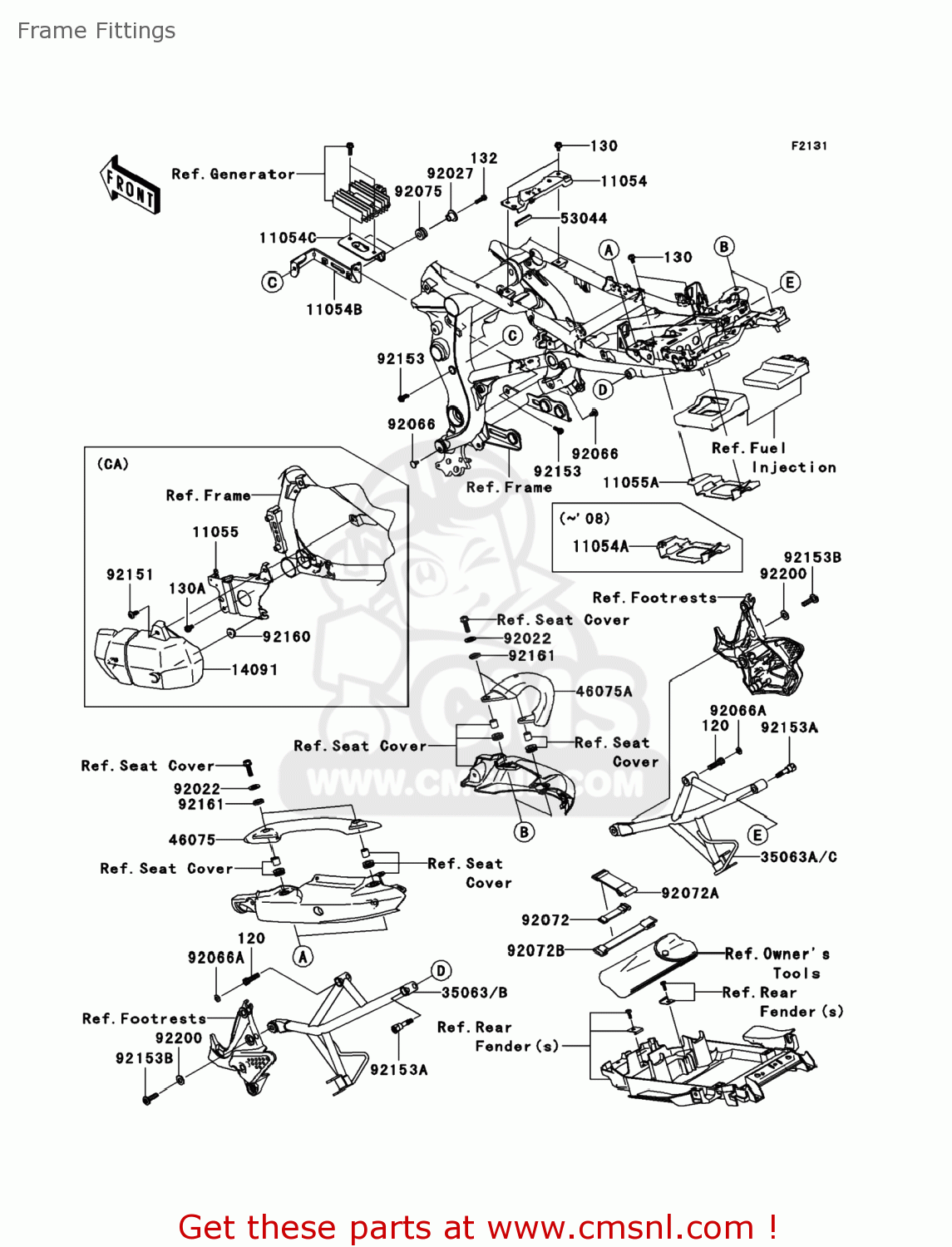 110540370: Bracket,ecu Kawasaki - buy the 11054-0370 at CMSNL